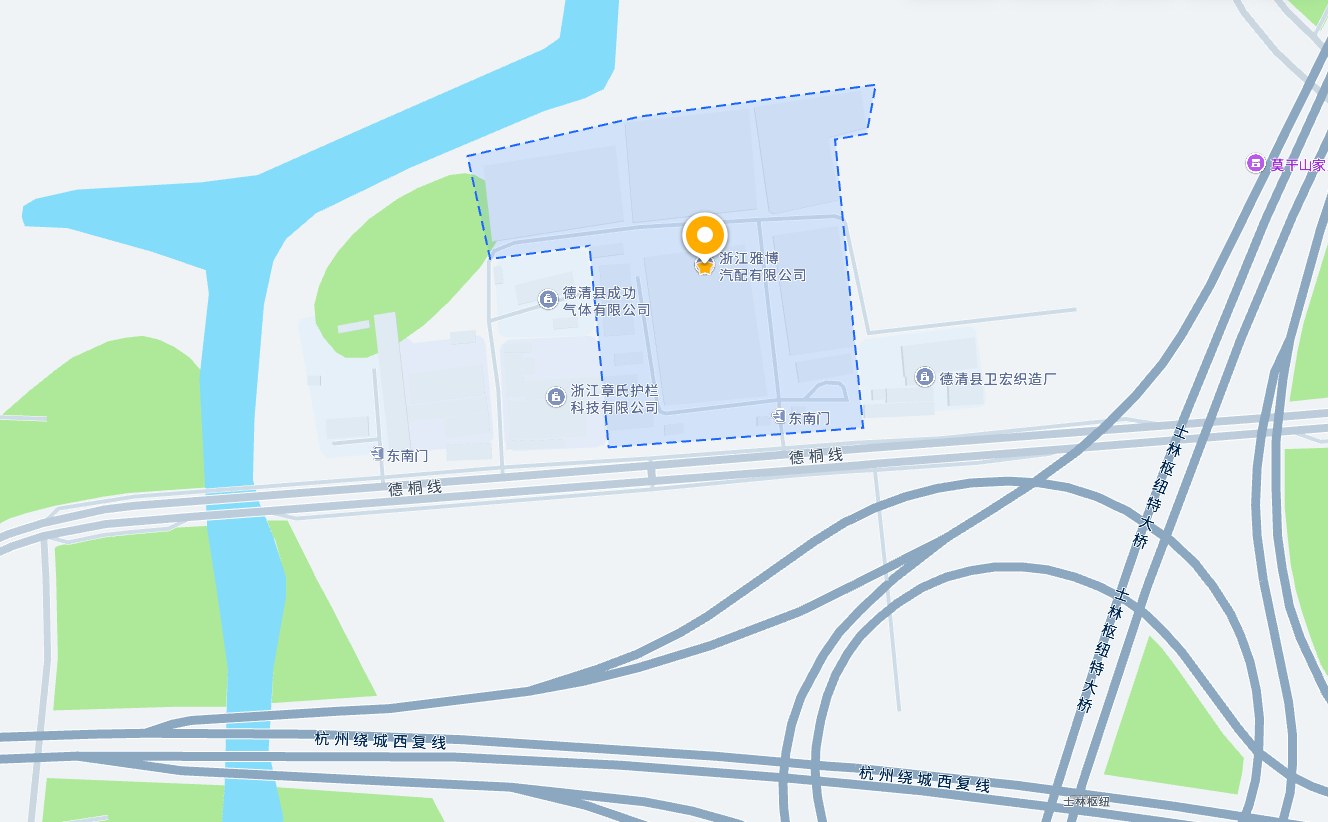 浙江雅博汽配有限公司工厂位置地图